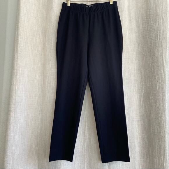 Oska Black Pull On Pants Straight Leg High Rise Trousers Size 1 (US 6/8) - Picture 1 of 11